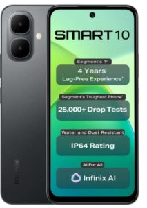 Infinix Smart 10 (Sleek Black, 64 GB) (4 GB RAM)