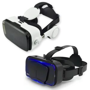 Drumstone 𝐅𝐞𝐬𝐭𝐢𝐯𝐚𝐥 𝗚𝗶𝗳𝘁 𝟏𝟓 𝐘𝐄𝐀𝐑𝐒 𝐖𝐀𝐑𝐑𝐀𝐍𝐓𝐘 VR Headset Compatible with iOS & Android Support 4.7-7.2 inch Version Virtual Reality Glasses Stereo Headphones 𝗖𝗼𝗺𝗯𝗼