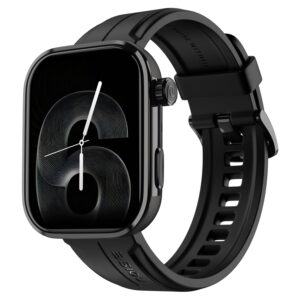Noise Pro 6 Max Smart Watch:Intelligent AI, Endless AI Watch Faces, AI Companion, 1.96” AMOLED, Stainless Steel Build, Built-in GPS, 5 ATM, EN2 Processor, for iOS & Android(Jet Black)