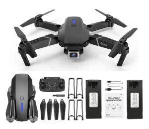 dRoNe wItH hD DuAl cAmErA BrUsHlEsS MoToR, oNe cLiCk tAkEoFf/lAnDiNg FlIp rOlLiNg gEsTuRe cOnTrOl wI-Fi cAmErA ReMoTe cOnTrOl -X DrOnE (E88)