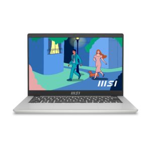 MSI Modern 14, Intel 12th Gen. i5-1235U, 36CM FHD 60Hz Laptop(8GB/512GB NVMe SSD/Windows 11 Home/MSO 2021/Intel Iris Xe Graphics/Urban Silver/1.4Kg), C12MO-1400IN