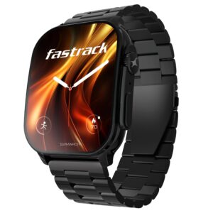 Fastrack Astor FS2 Pro Smart Watch, 1.96” AMOLED Display, 410 * 502 Pixel Resolution, SingleSync BT Calling, AI Voice Assistant, 100+ Sports Modes & Smartwatch Faces, Upto 5 Day Battery, IP68