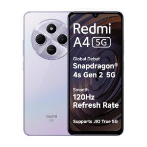 Redmi A4 5G (Sparkle Purple, 6GB RAM, 128GB Storage) | Global Debut SD 4s Gen 2 | Segment Largest 6.88in 120Hz | 50MP Dual Camera | 18W Fast Charging