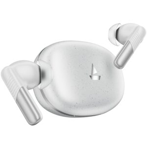 Boat (2025 Launch) Airdopes Prime 412, 4Mics AI-ENx Tech, 50 Hrs Battery, Multipoint Connectivity,Fast Charge, App Support, Bluetooth Earbuds, TWS Ear Buds Wireless Earphones with mic (Lunar White)