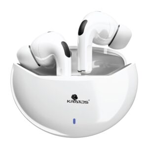 Kratos TW02 Ear Buds Wireless with 30H Playtime, Noise Isolation & Clear Calls, Bluetooth Earbuds with Voice Assistant, Ear Buds with Bluetooth V 5.3 & with Type C Fast Charging, IPX5 TWS Earphones
