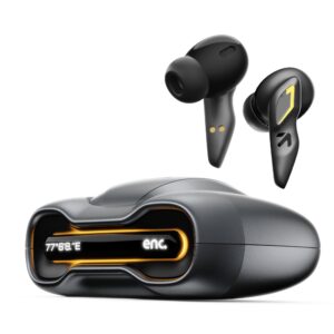 GOBOULT Astra with 48H Playtime, Built-in App Support, 45ms Low Latency Gaming, 4 Mics ENC, Breathing LEDs, 13mm Bass Drivers, TWS Ear Buds, Made in India (Smoky Metal)