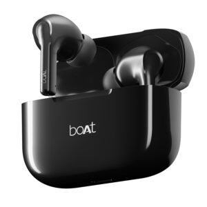 Boat Airdopes 163 in Ear Wireless Earbuds with 40 HRS Battery, Fast Charge, 13mm Drivers, IPX5, Quick Touch Response Control (Active Black)